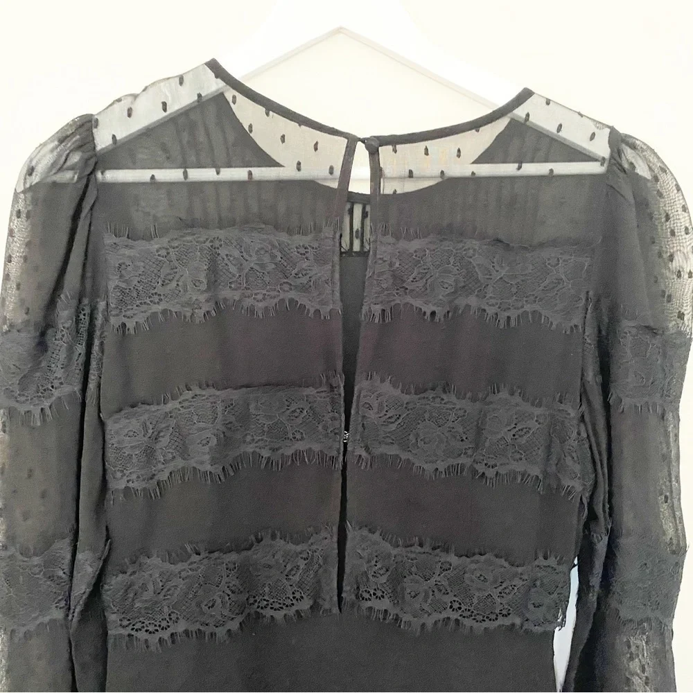 Lace Maxi Dress Black Size Small - Picture 7 of 12